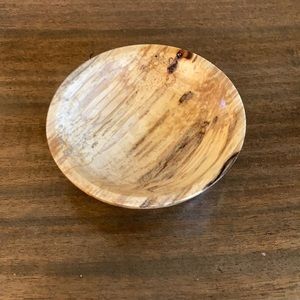 5 1/4” round by 1 1/2” deep Birch Spalted Bowl